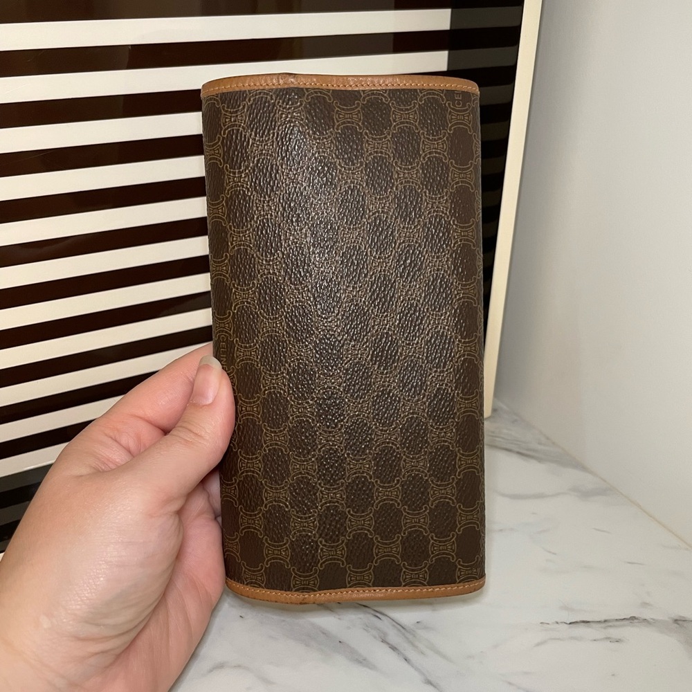 Celine Brown and Gold Clutch with Chain Strap - Picture 4 of 11